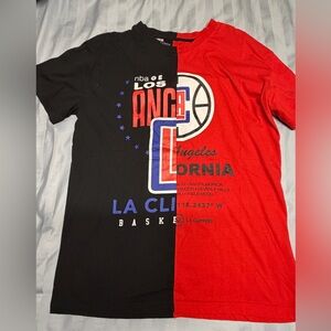 NBA Los Angeles Clippers Red and Black Graphic Tee